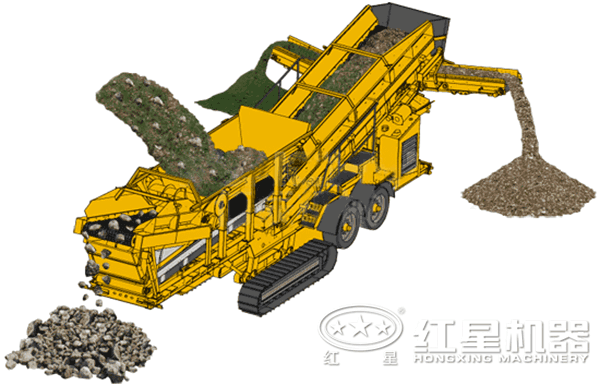 車載移動破碎站作業(yè)原理