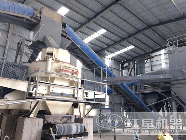 河北用戶HVI型沖擊式制砂、整形機(jī)生產(chǎn)現(xiàn)場