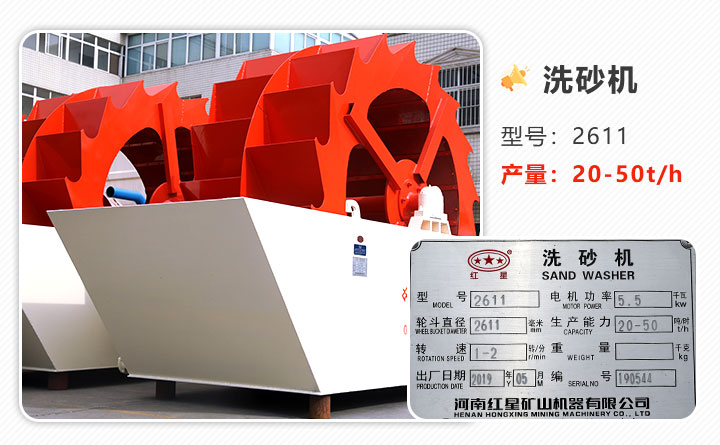 紅星2611洗砂機(jī)及其對(duì)應(yīng)產(chǎn)品質(zhì)量合格證