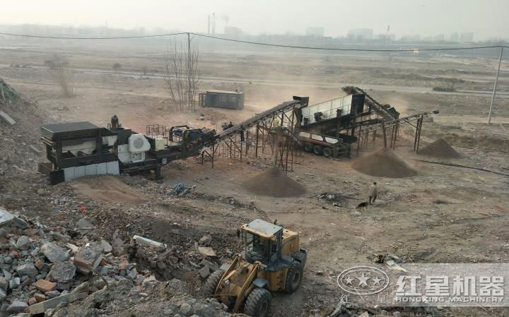 北京建筑垃圾處理再生現場