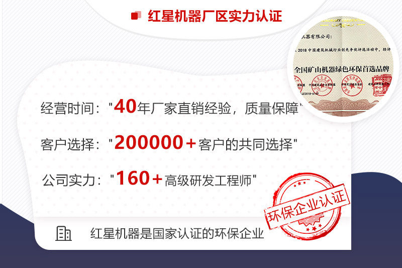 紅星機(jī)器是國(guó)家認(rèn)證的環(huán)保企業(yè)