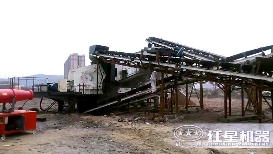 建筑垃圾粉碎、篩分機現(xiàn)場視頻