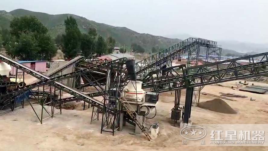 河南時產200噸石頭制砂生產線配置廠家及現場視頻